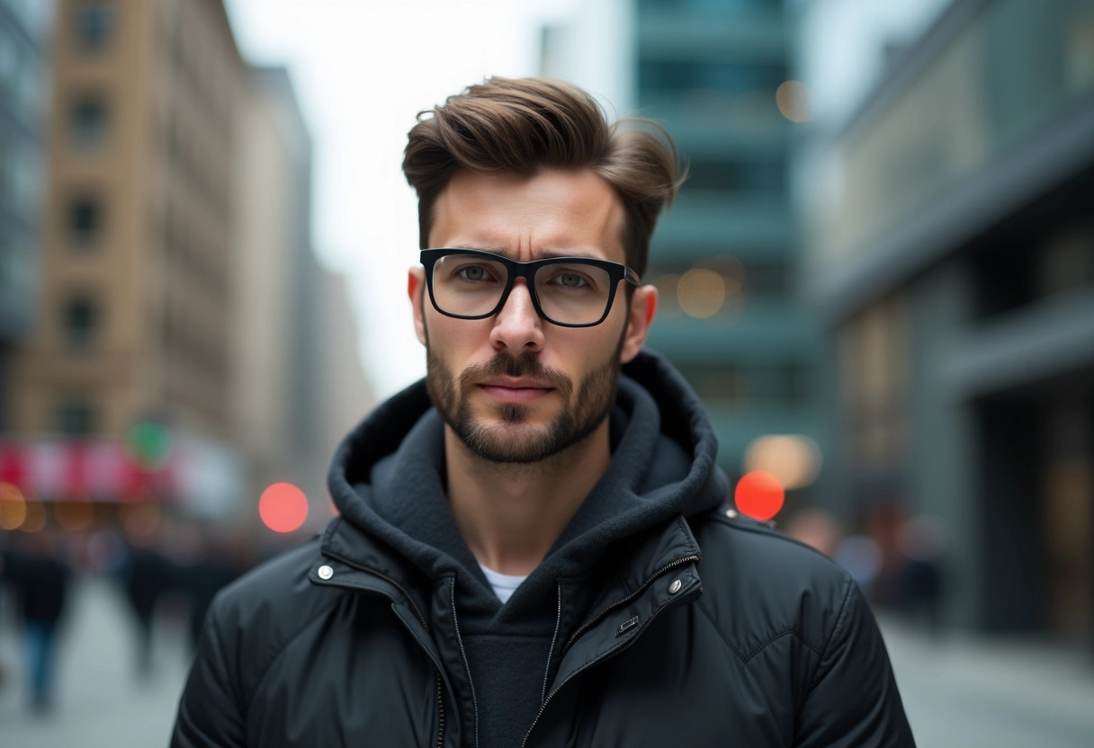 lunettes de vue transparentes portrait